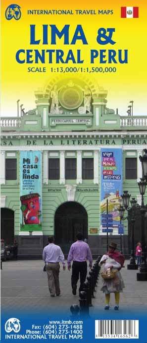 Plan de Lima & Carte du centre du Pérou | ITM carte pliée ITM 