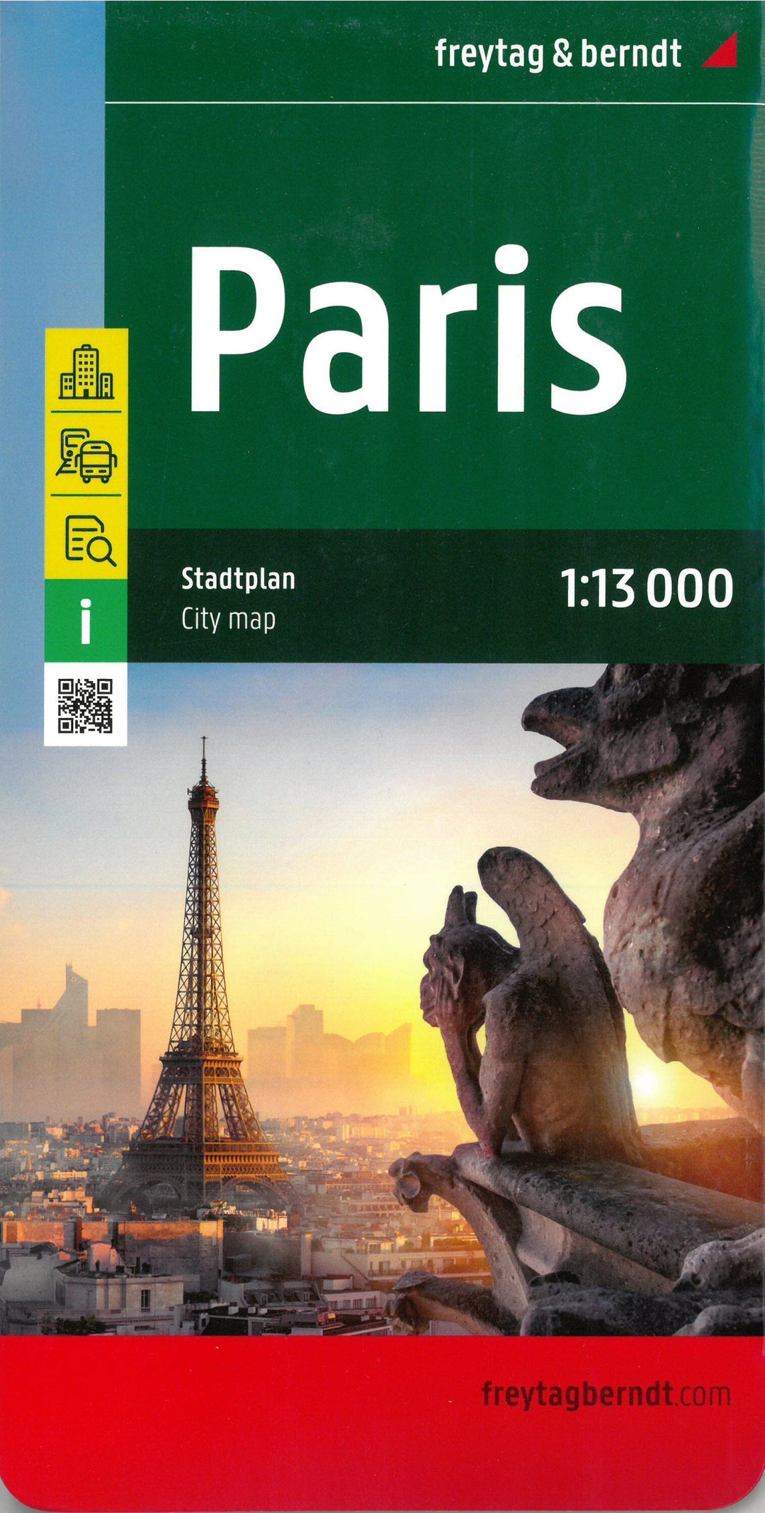 Plan de Paris - Carte VERSION MURALE ET PLASTIFIEE - 110 x 73 cm | Freytag & Berndt carte murale grand tube Freytag & Berndt 