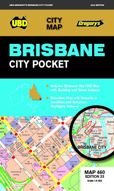 Plan de poche - Brisbane, n° 460 | UBD Gregory's plan de ville UBD Gregory's