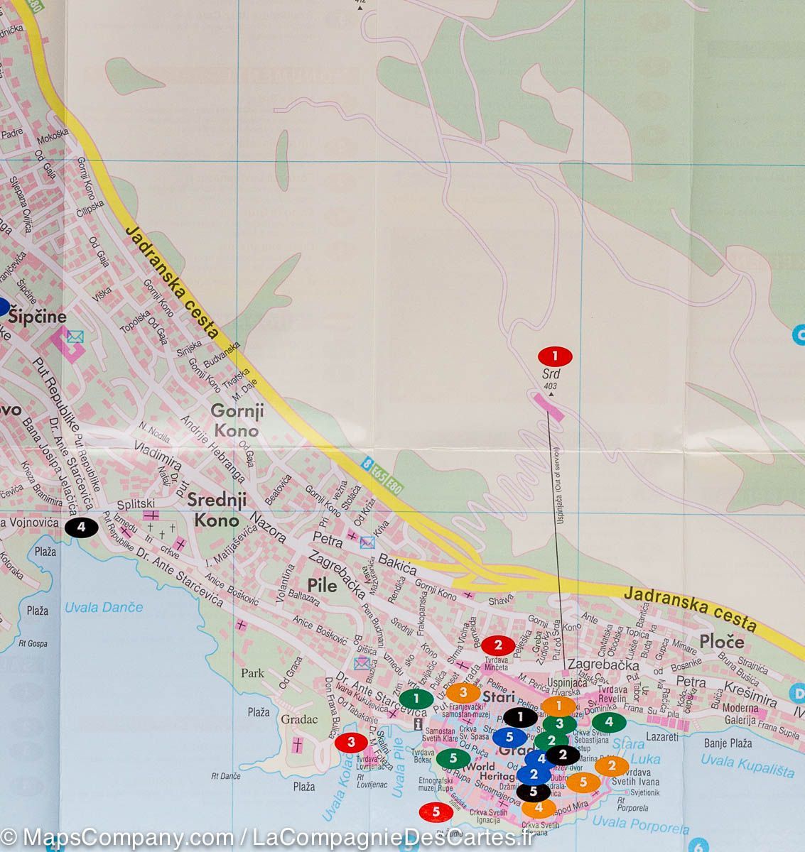 Plan de poche - Dubrovnik (Croatie) | Freytag & Berndt plan de ville Freytag & Berndt