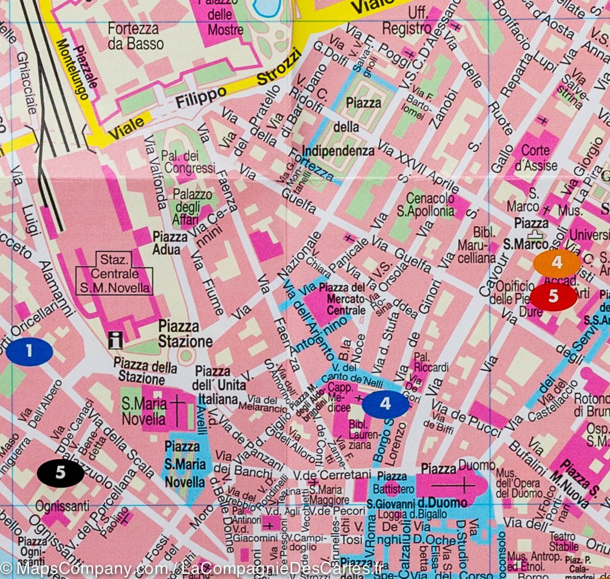 Plan de poche - Florence (Italie) | Freytag & Berndt plan de ville Freytag & Berndt