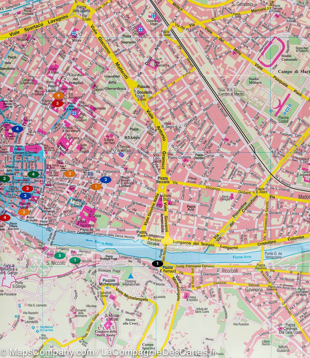 Plan de poche - Florence (Italie) | Freytag & Berndt plan de ville Freytag & Berndt