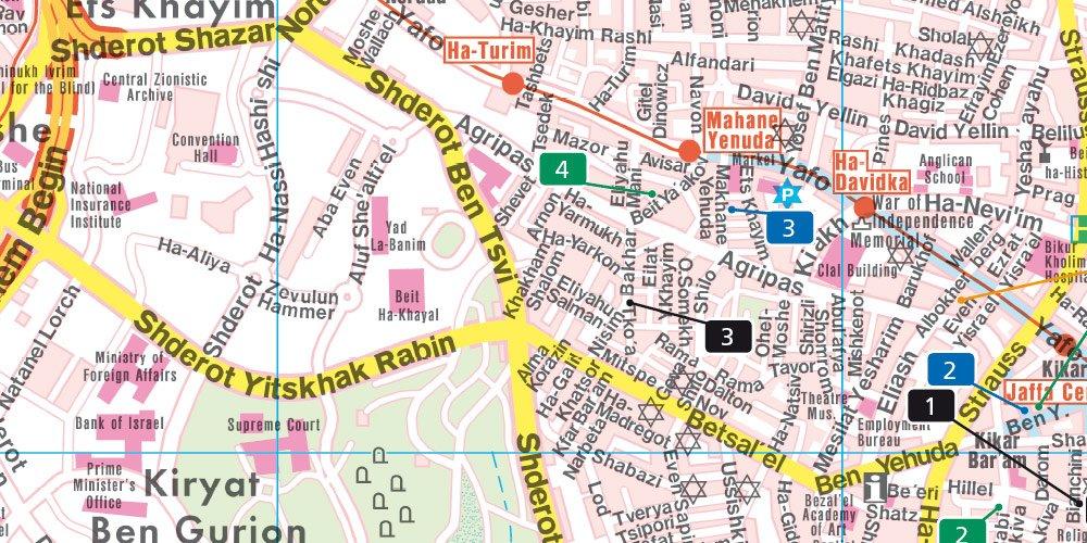 Plan de poche - Jérusalem | Freytag & Berndt plan de ville Freytag & Berndt