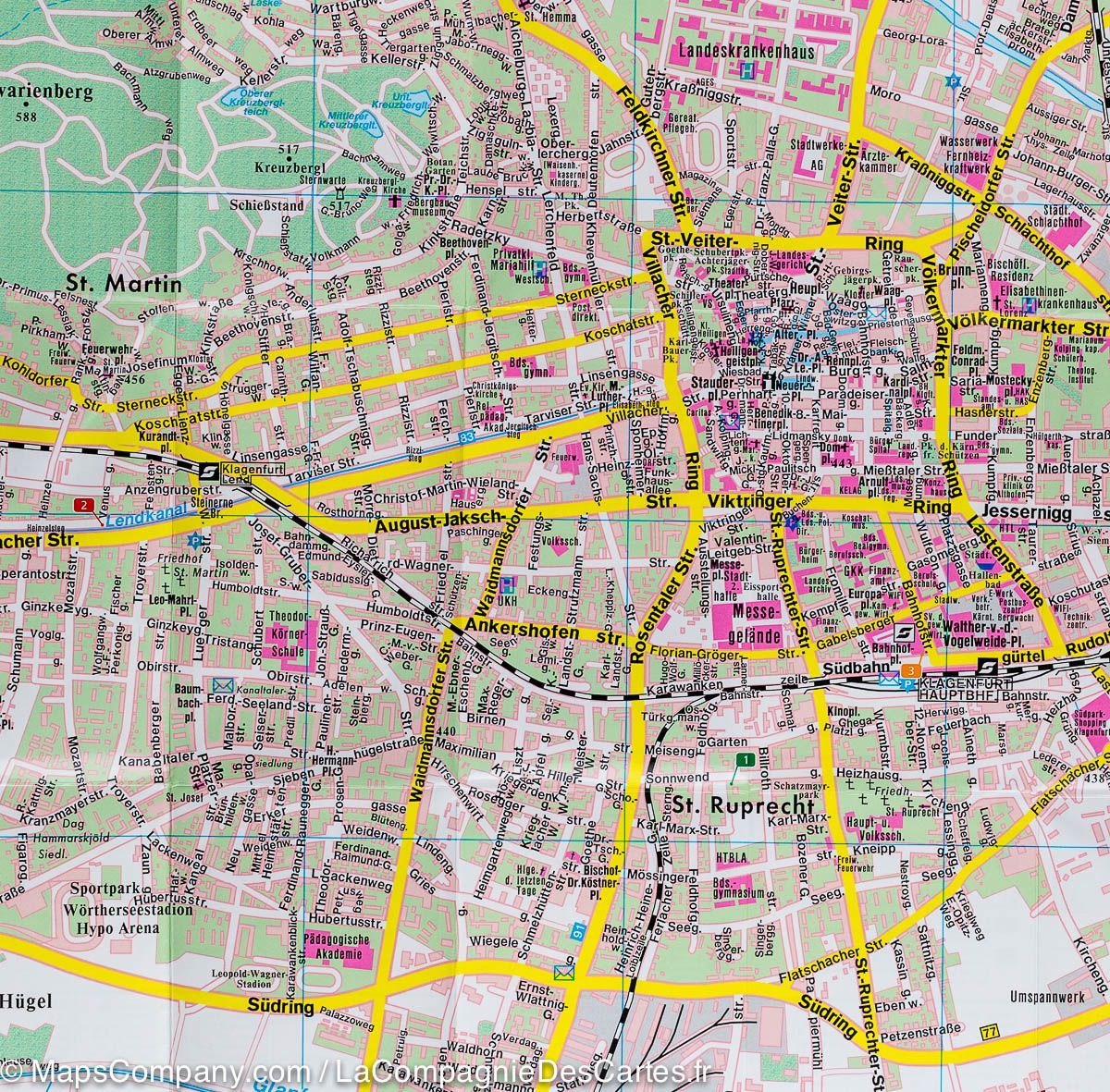 Plan de poche - Klagenfurt (Autriche) | Freytag & Berndt plan de ville Freytag & Berndt