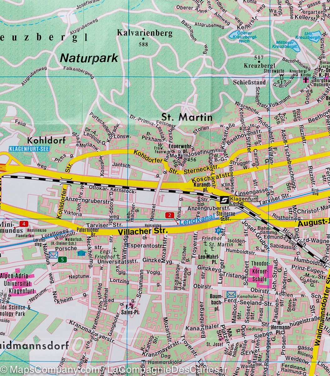Plan de poche - Klagenfurt (Autriche) | Freytag & Berndt plan de ville Freytag & Berndt
