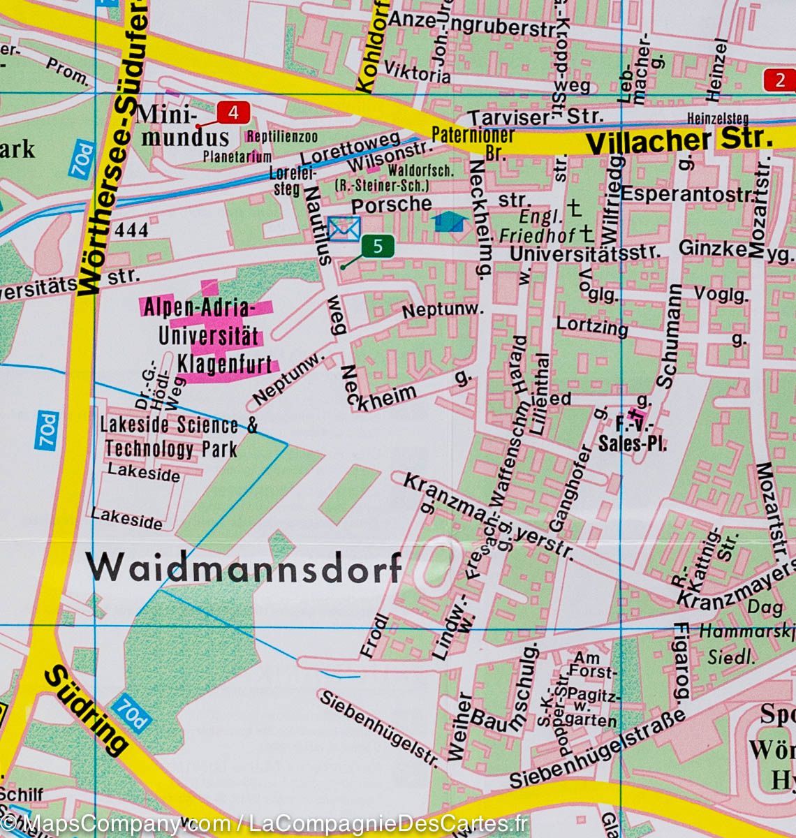 Plan de poche - Klagenfurt (Autriche) | Freytag & Berndt plan de ville Freytag & Berndt
