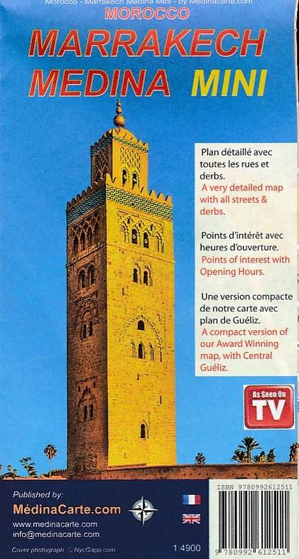 Plan de poche - Medina de Marrakech plan de ville MédinaCarte