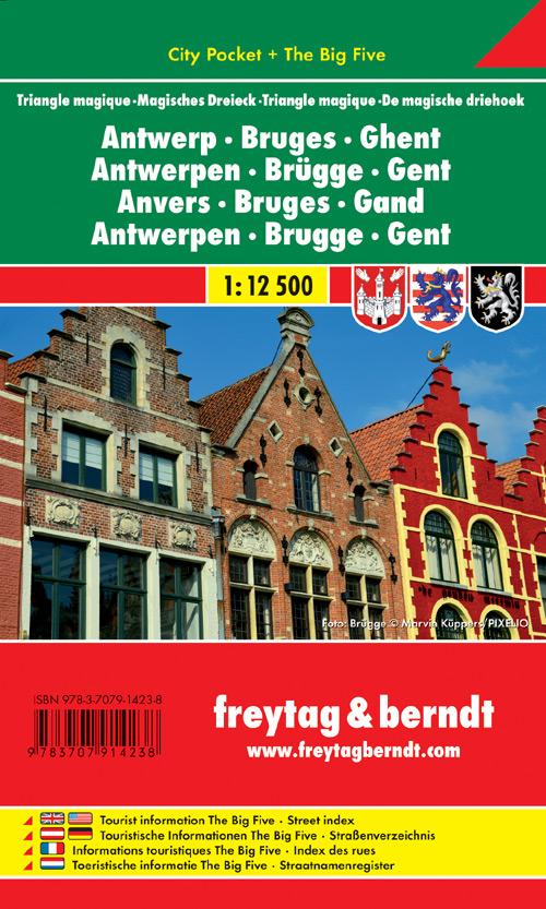 Plan de poche - Anvers, Bruges, Gand | Freytag & Berndt plan de ville Freytag & Berndt Default Title