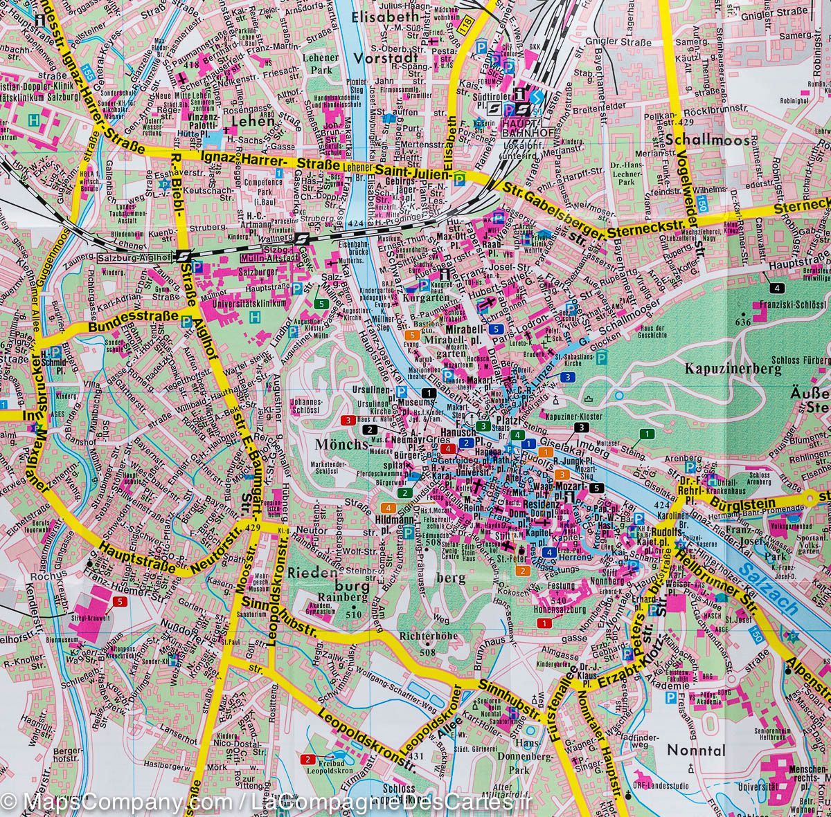 Plan de poche - Salzbourg (Autriche) | Freytag & Berndt plan de ville Freytag & Berndt