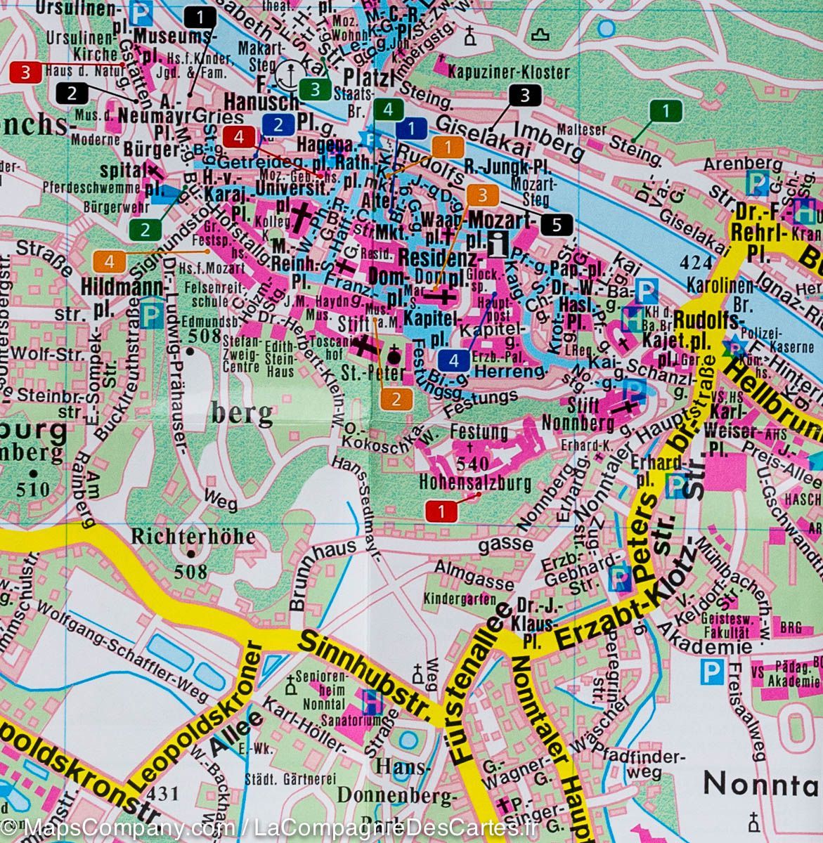 Plan de poche - Salzbourg (Autriche) | Freytag & Berndt plan de ville Freytag & Berndt