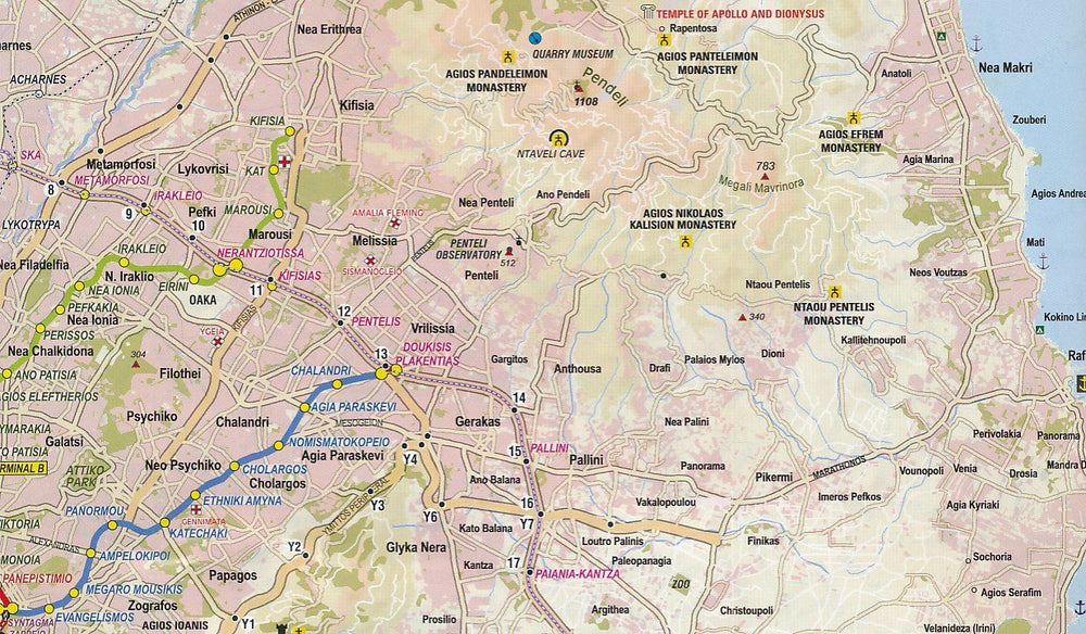 Plan de ville - Athènes | Anavasi carte pliée Anavasi 