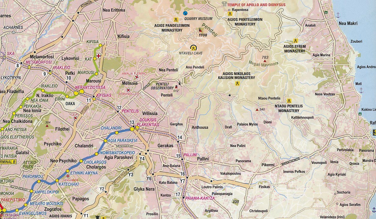 Plan de ville - Athènes & Attique | Anavasi plan de ville Anavasi