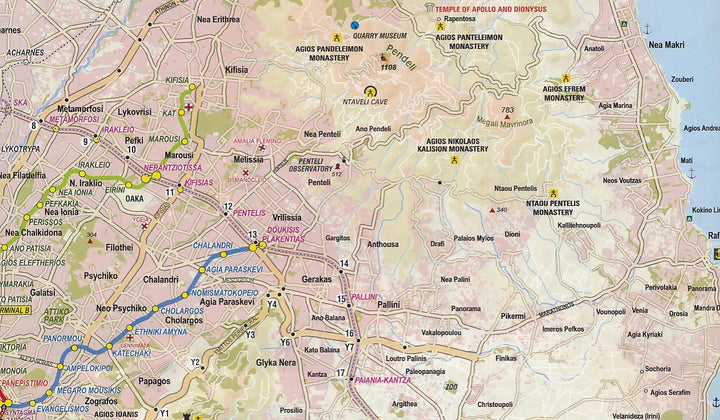 Plan de ville - Athènes | Anavasi carte pliée Anavasi 