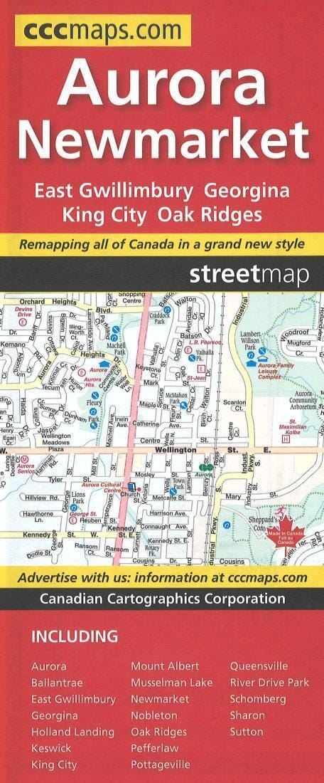 Plan de ville - Aurora et Newmarket | Canadian Cartographics Corporation plan de ville Canadian Cartographics Corporation Default Title