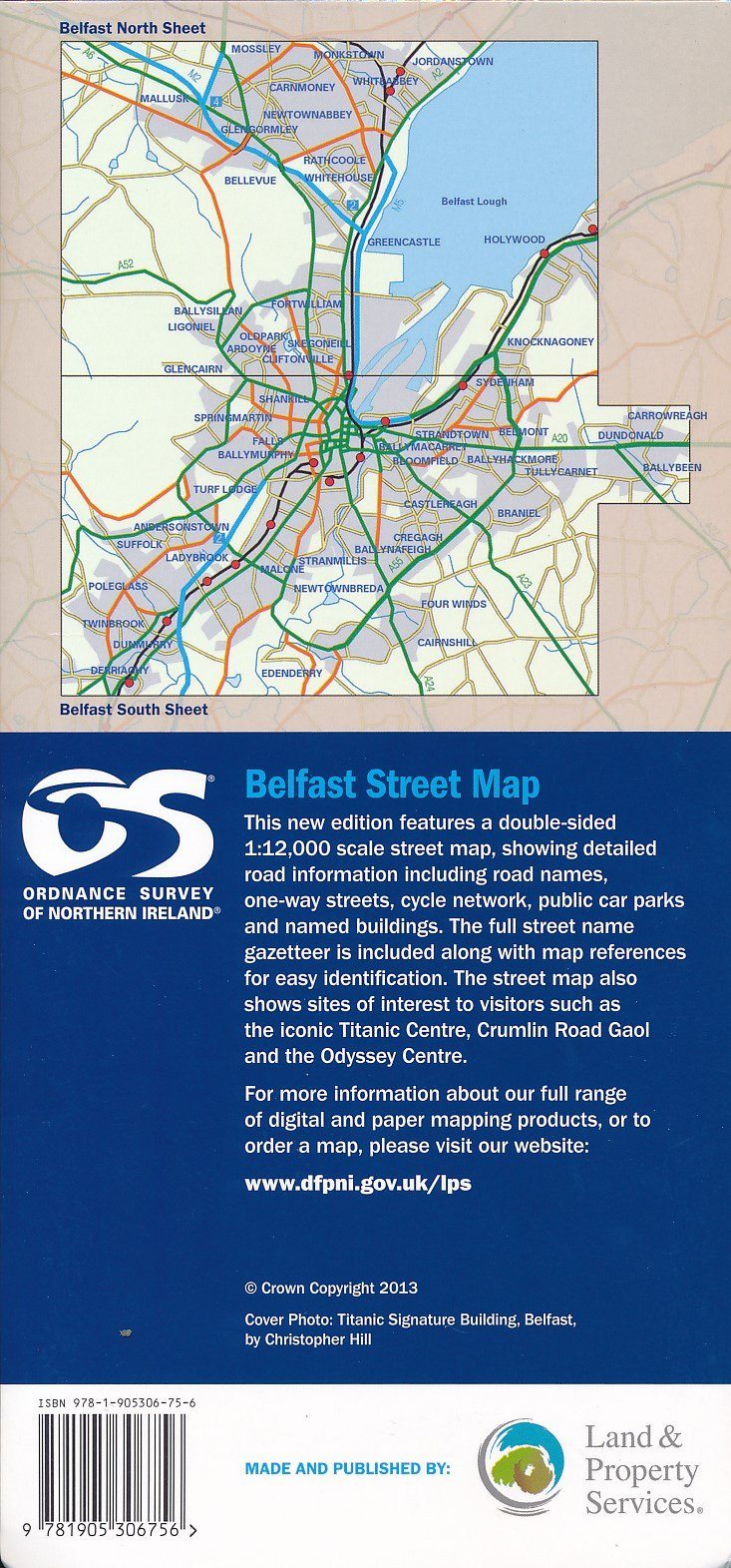 Plan de ville - Belfast (Irlande du Nord) | Ordnance Survey plan de ville Ordnance Survey Ireland