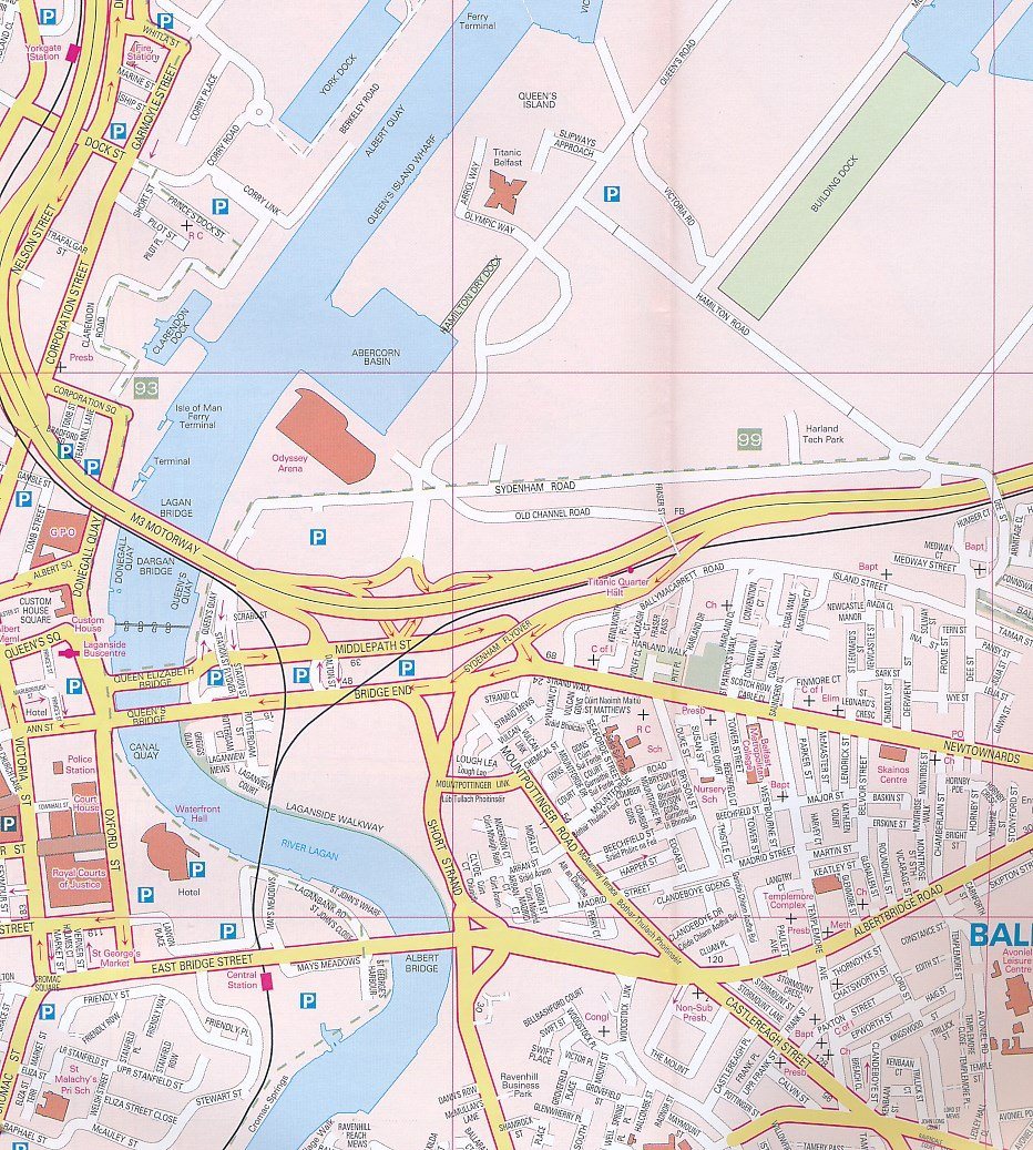 Plan de ville - Belfast (Irlande du Nord) | Ordnance Survey carte pliée Ordnance Survey Ireland 
