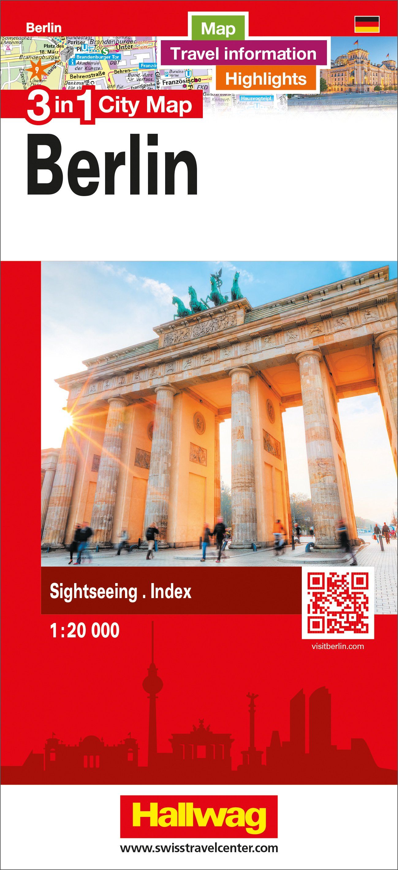Plan de ville - Berlin | Hallwag - 3 in 1 City maps plan de ville Hallwag Default Title