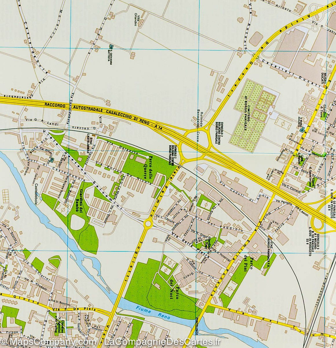 Plan de ville - Bologne (Italie) | Touring Club Italiano carte pliée Touring 