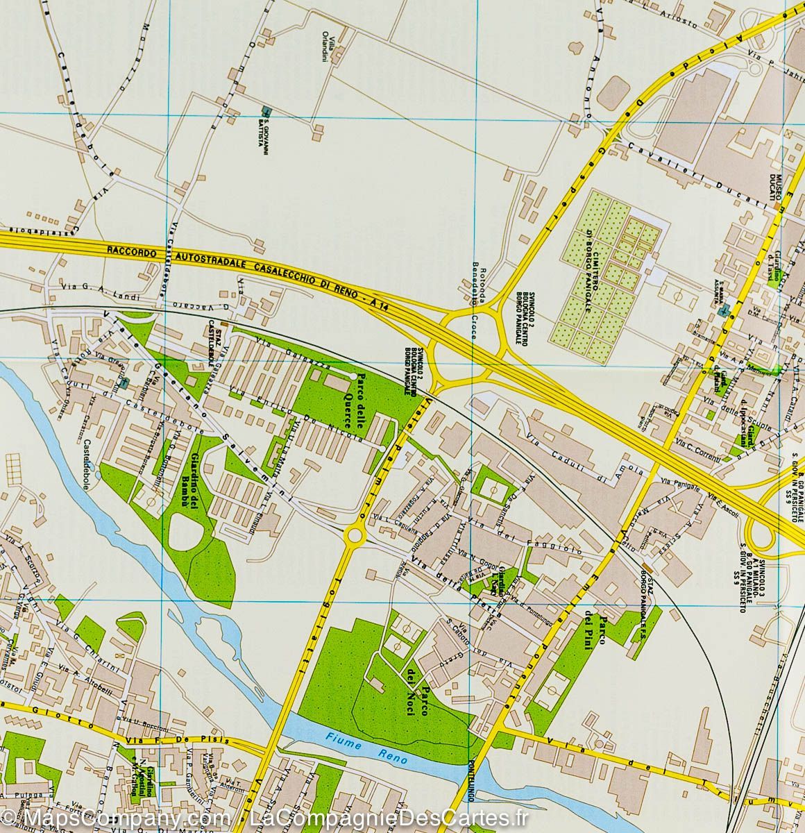 Plan de ville - Bologne (Italie) | Touring Club Italiano plan de ville Touring Club Italiano