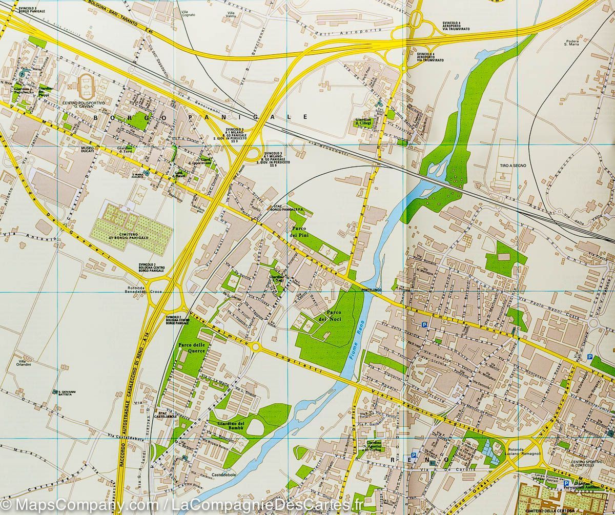 Plan de ville - Bologne (Italie) | Touring Club Italiano plan de ville Touring Club Italiano