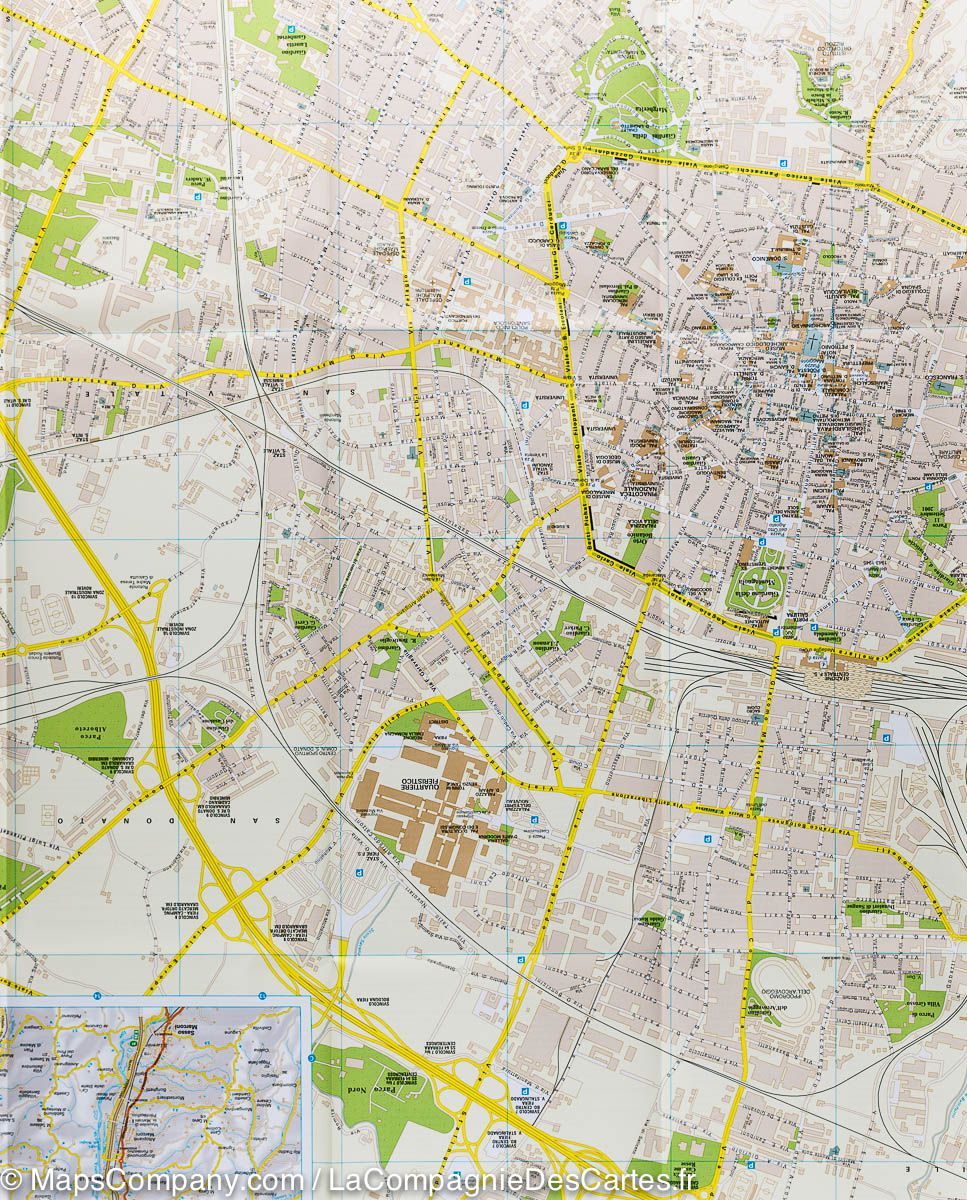 Plan de ville - Bologne (Italie) | Touring Club Italiano carte pliée Touring 