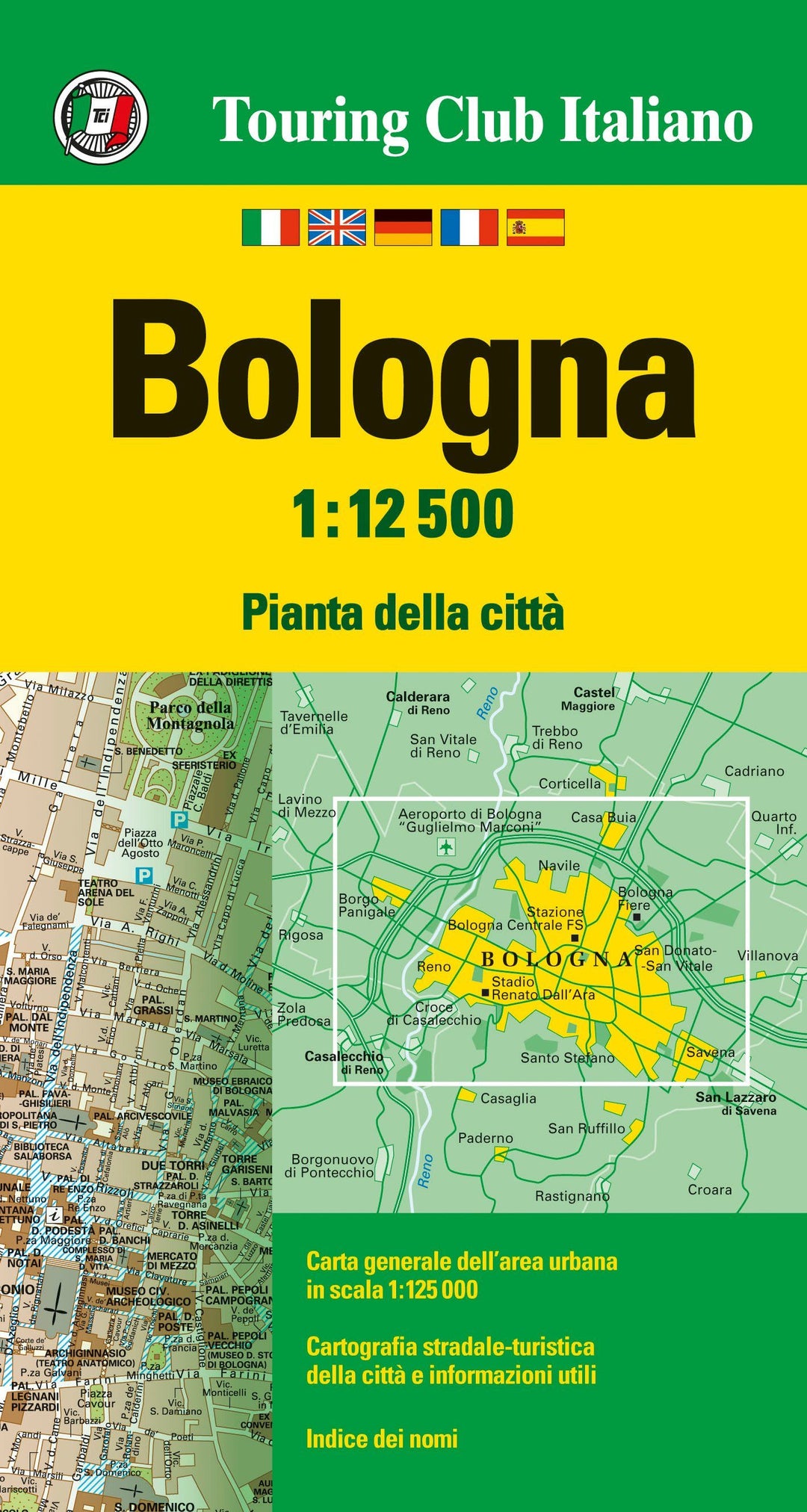 Plan de ville - Bologne (Italie) | Touring Club Italiano carte pliée Touring 
