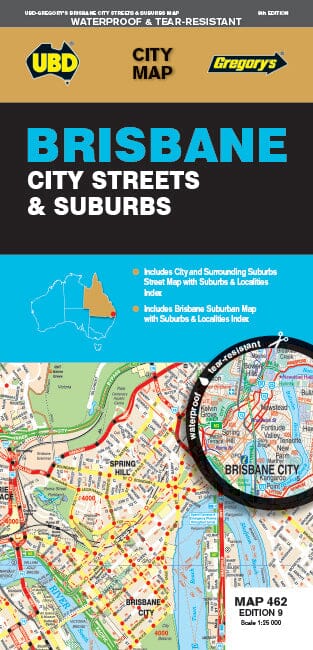 Plan de ville - Brisbane City Streets & Suburbs, n° 462 | UBD Gregory's plan de ville UBD Gregory's