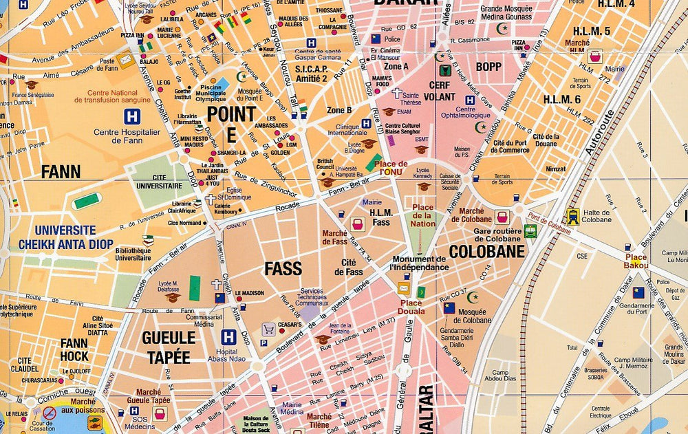 Plan de ville - Dakar & environs | Laure Kane carte pliée Laure Kane 