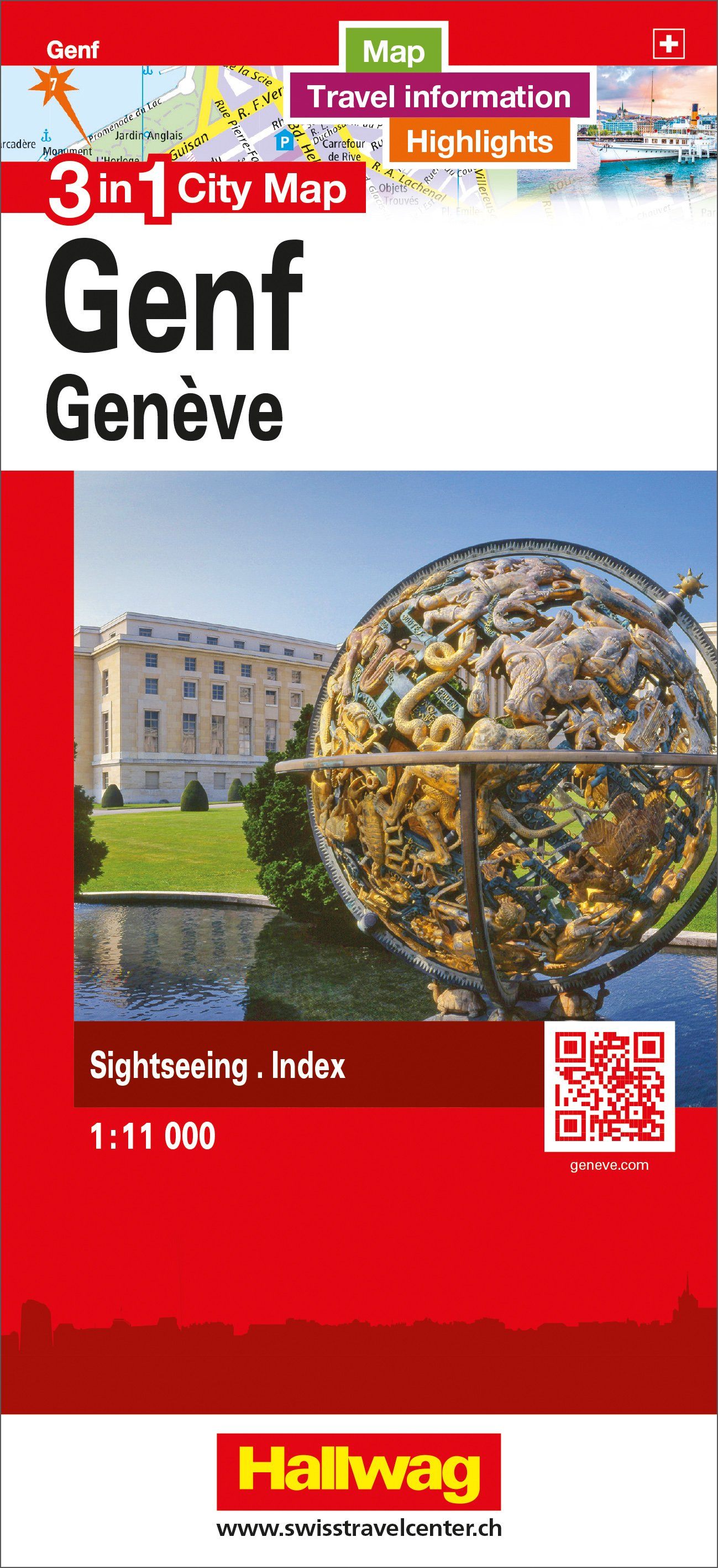Plan de ville - Genève | Hallwag - 3 in 1 City maps plan de ville Hallwag Default Title