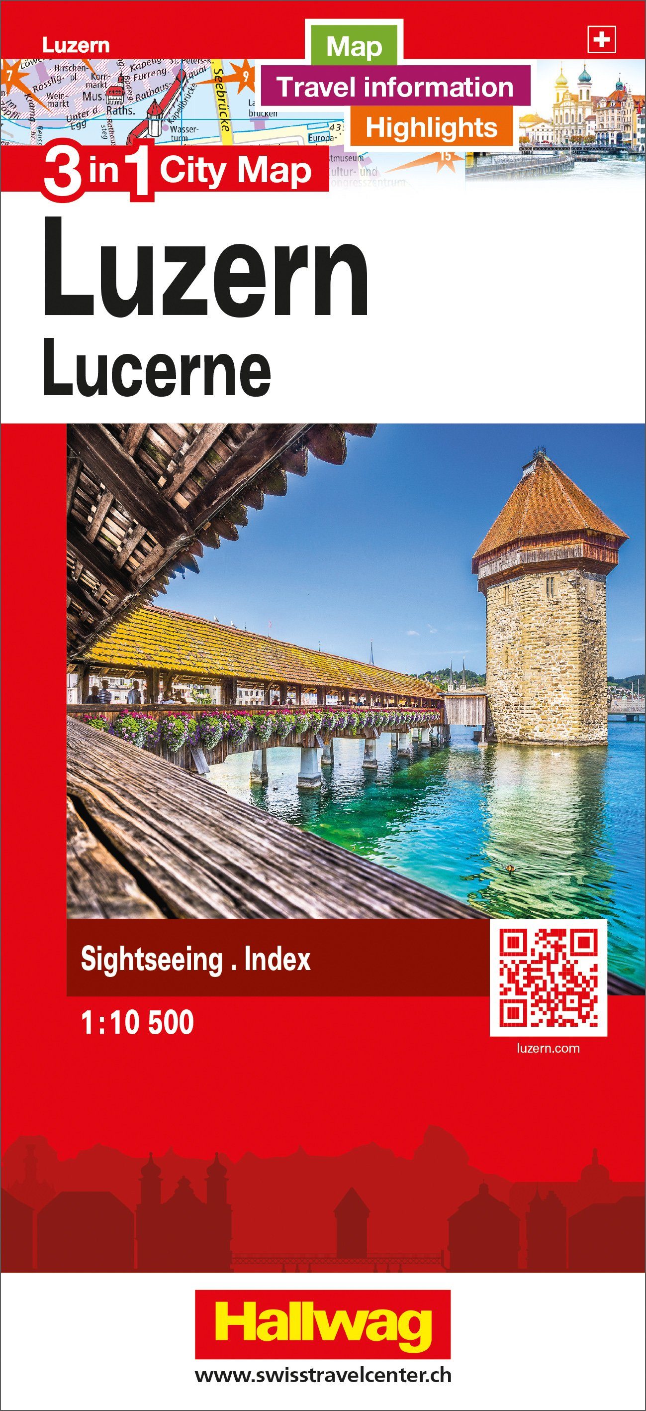 Plan de ville - Luzerne | Hallwag - 3 in 1 City maps plan de ville Hallwag Default Title