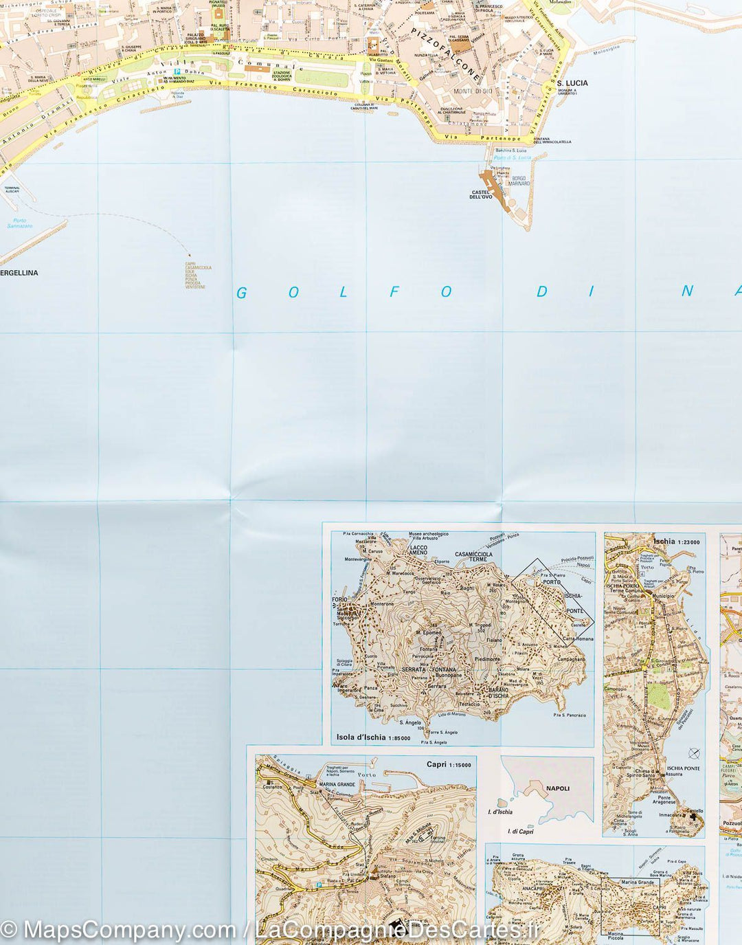 Plan de ville - Naples (Italie) | Touring Club Italiano carte pliée Touring 