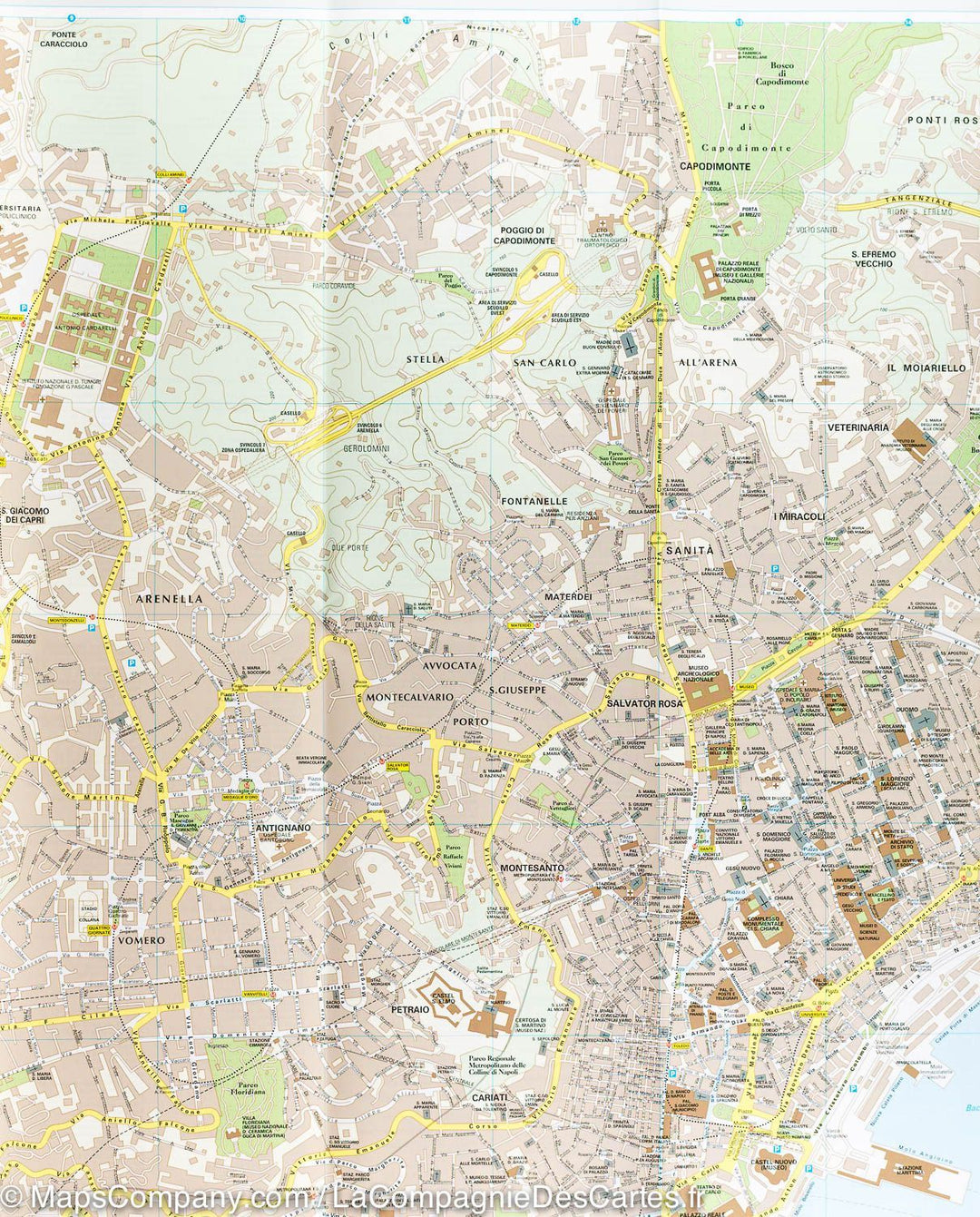 Plan de ville - Naples (Italie) | Touring Club Italiano carte pliée Touring 