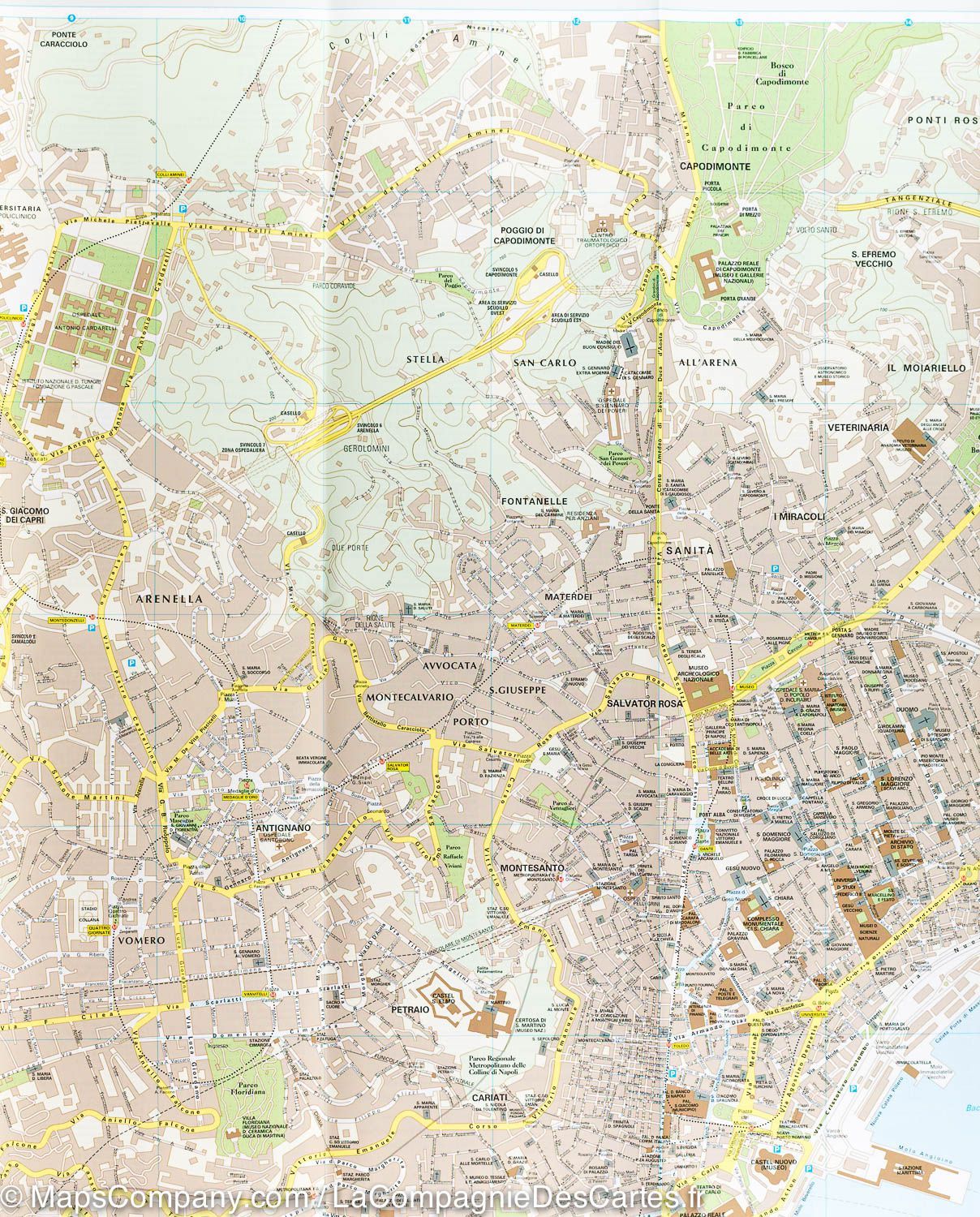 Plan de ville - Naples (Italie) | Touring Club Italiano plan de ville Touring Club Italiano
