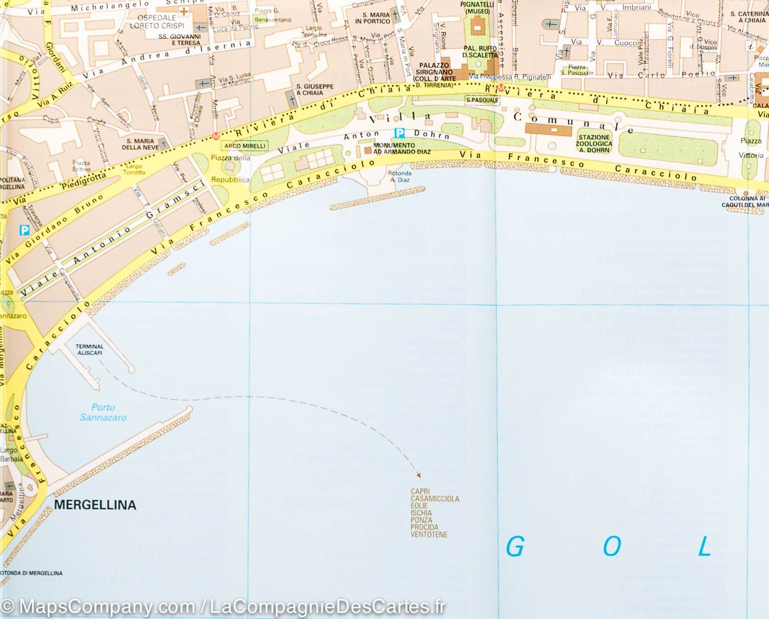 Plan de ville - Naples (Italie) | Touring Club Italiano plan de ville Touring Club Italiano