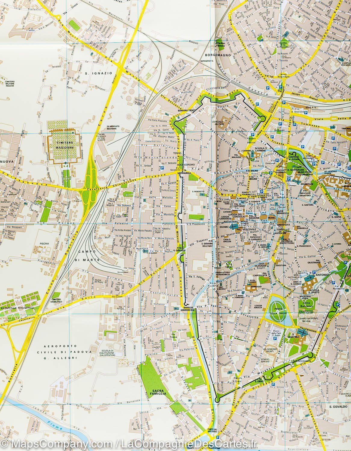 Plan de ville - Padoue | Touring Club Italiano plan de ville Touring Club Italiano