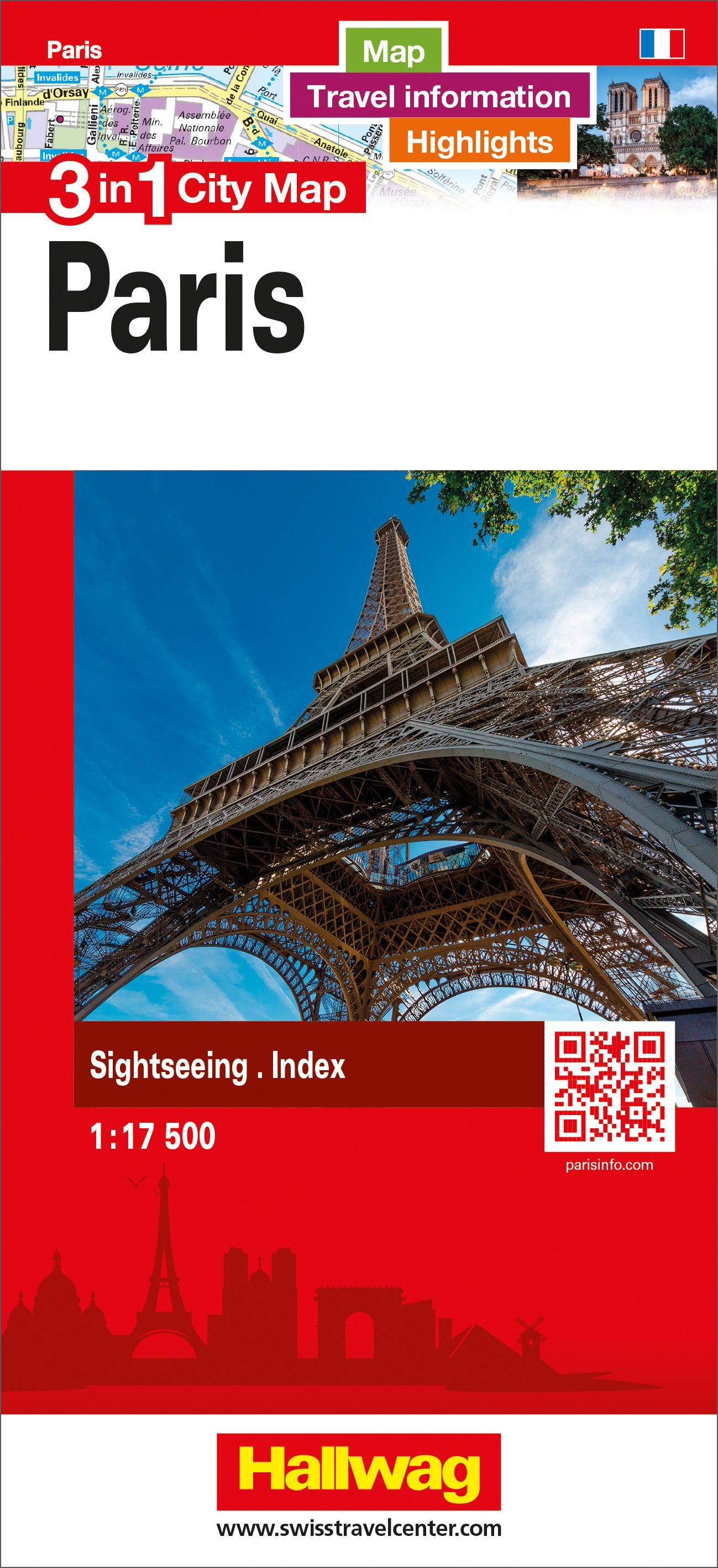 Plan de ville - Paris | Hallwag - 3 in 1 City maps plan de ville Hallwag Default Title
