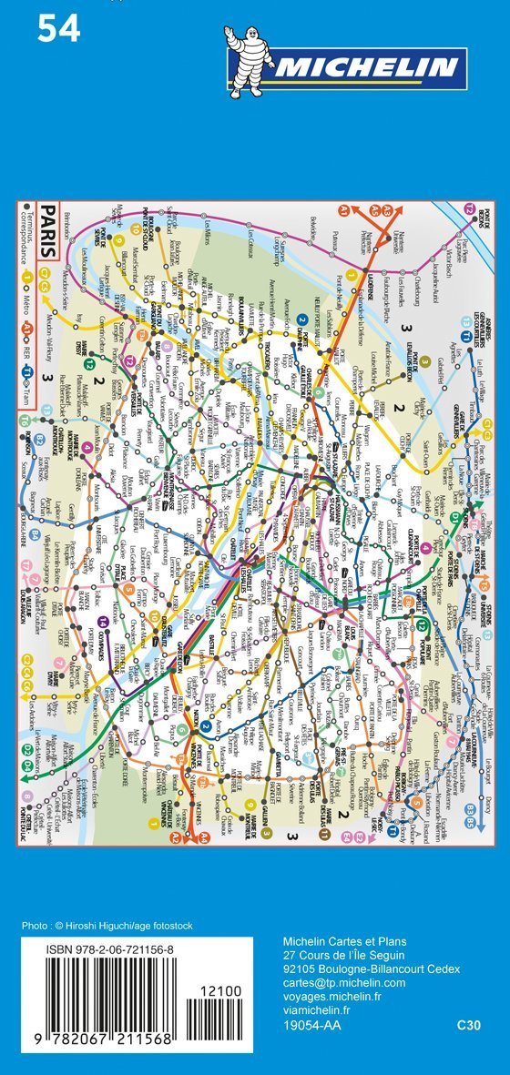 Plan de ville n° 54 - Paris | Michelin plan de ville Michelin