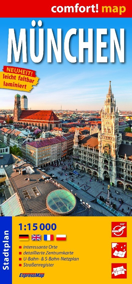 Plan de ville plastifié - Munich | Express Map carte pliée Express Map 