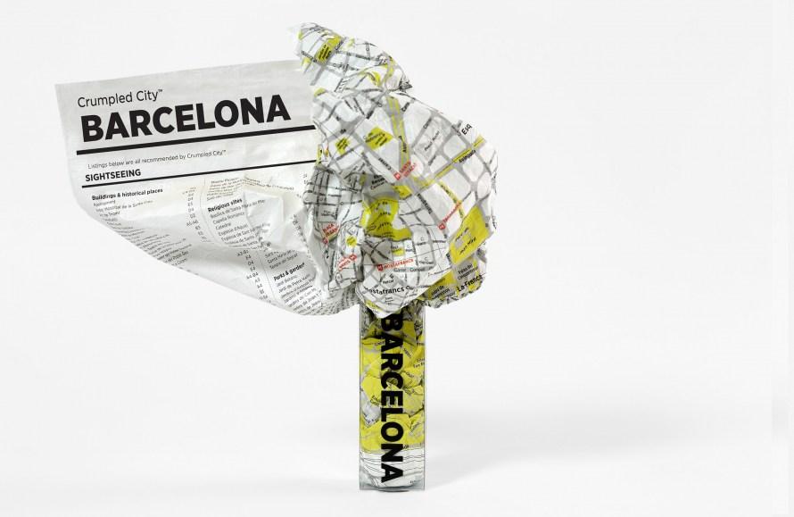Plan de ville souple et léger - Barcelone | Palomar - Crumpled city carte pliée Palomar 