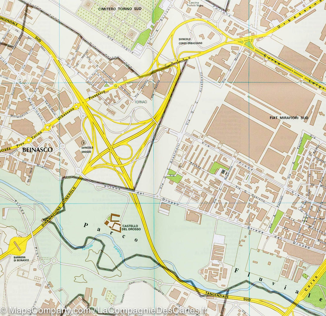 Plan de ville - Turin (Italie) | Touring Club Italiano carte pliée Touring 
