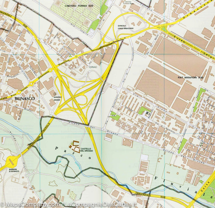 Plan de ville - Turin (Italie) | Touring Club Italiano carte pliée Touring 