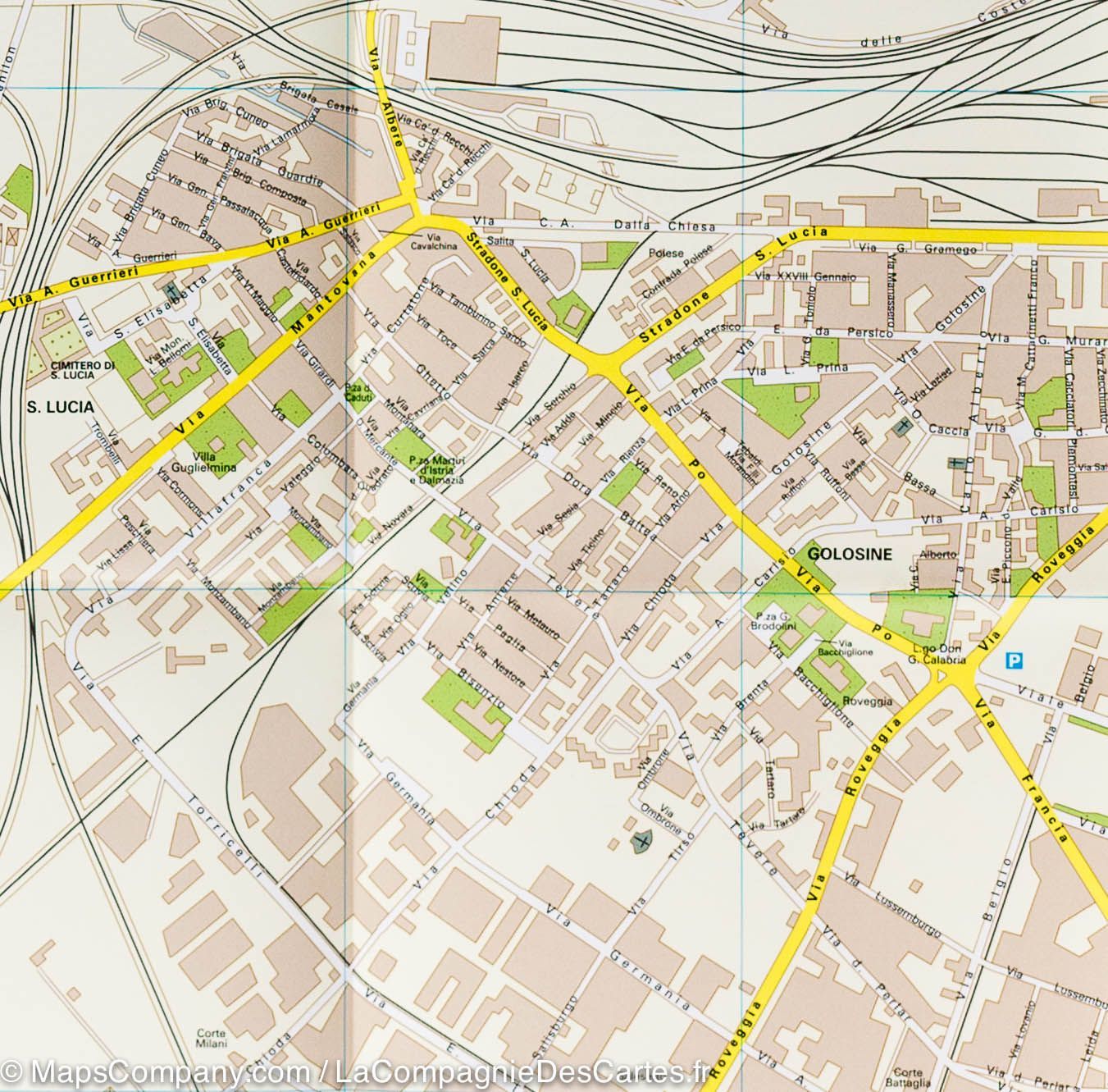 Plan de ville - Vérone (Italie) | Touring Club Italiano plan de ville Touring Club Italiano