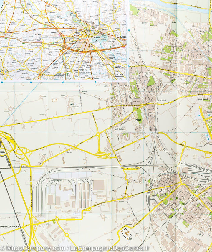 Plan de ville - Vérone (Italie) | Touring Club Italiano carte pliée Touring 