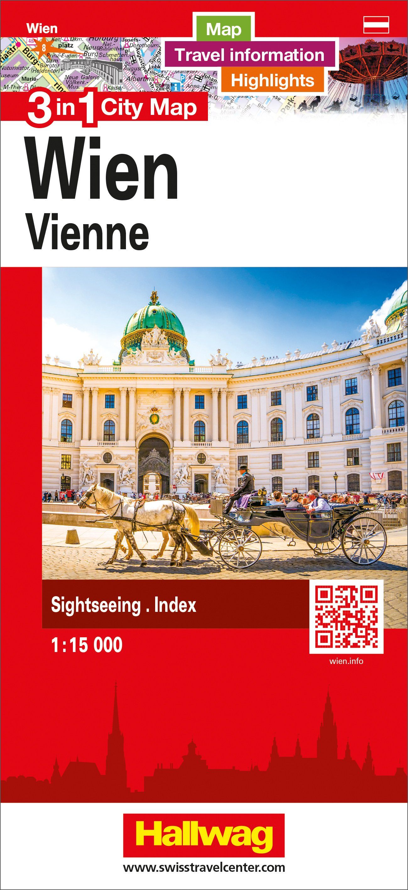 Plan de ville - Vienne | Hallwag - 3 in 1 City maps plan de ville Hallwag Default Title
