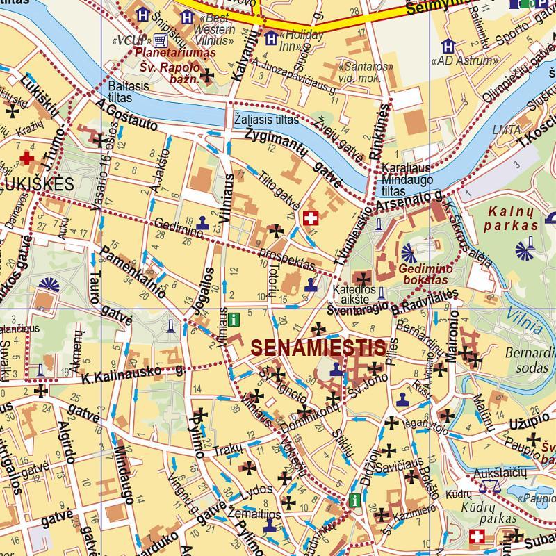 Plan de ville - Vilnius (Lituanie) | Jana Seta carte pliée Jana Seta 