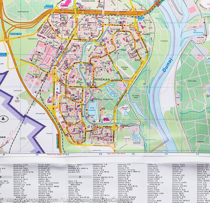 Plan détaillé - Bratislava (Slovaquie) | Freytag & Berndt carte pliée Freytag & Berndt 