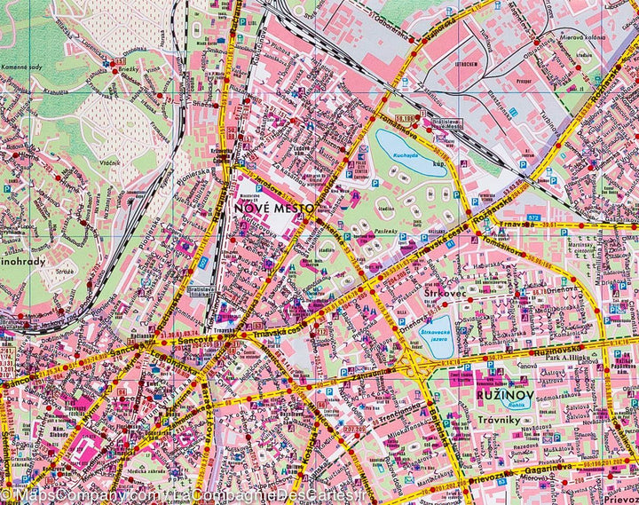 Plan détaillé - Bratislava (Slovaquie) | Freytag & Berndt carte pliée Freytag & Berndt 