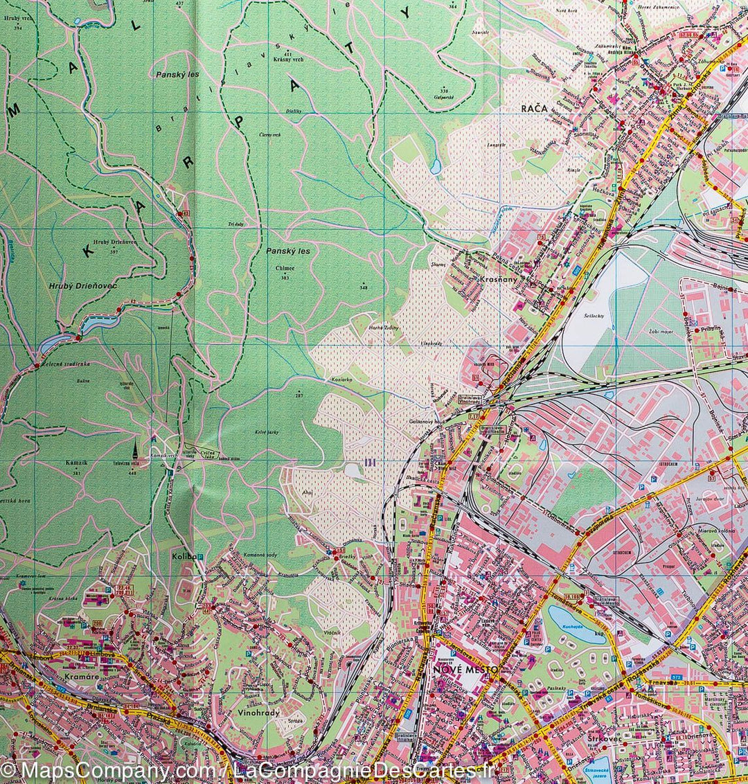 Plan détaillé - Bratislava (Slovaquie) | Freytag & Berndt carte pliée Freytag & Berndt 