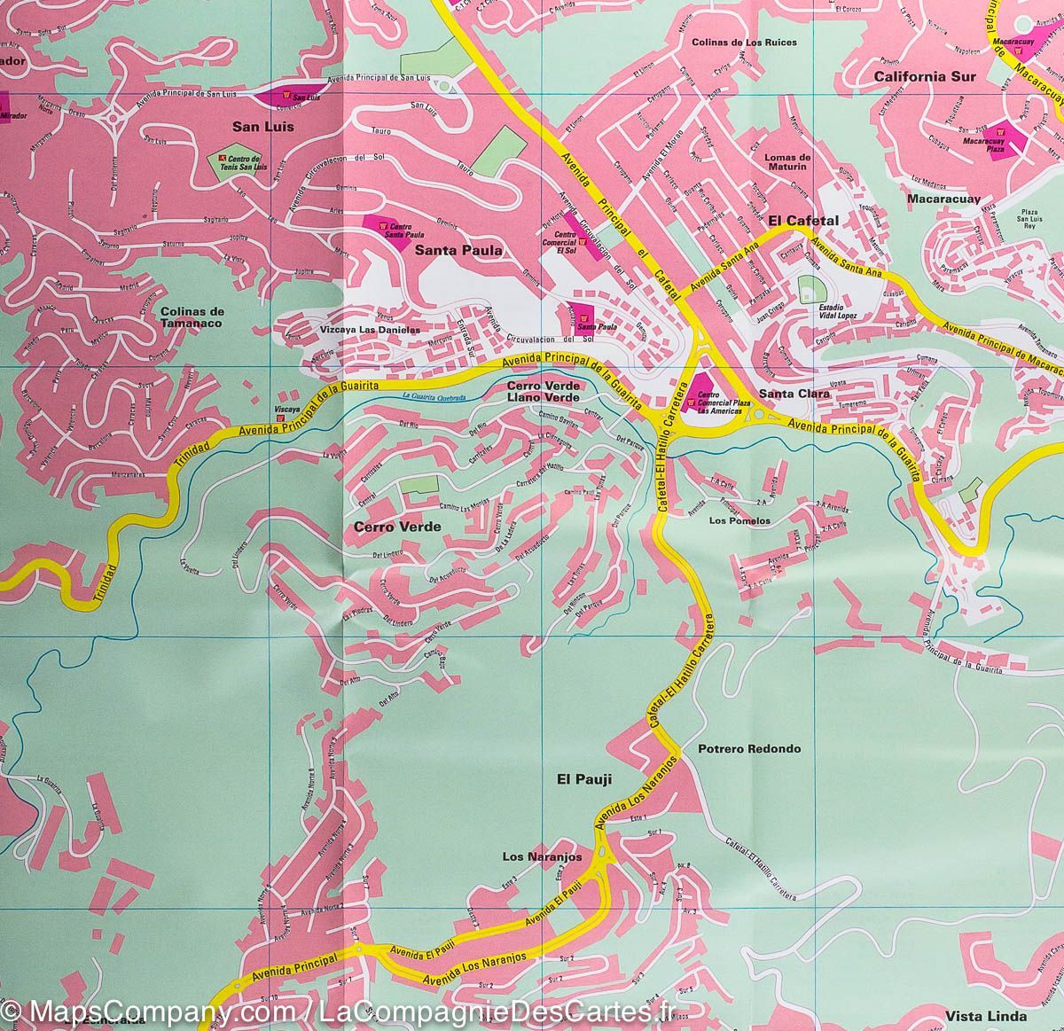 Plan détaillé - Caracas (Vénézuela) | Freytag & Berndt plan de ville Freytag & Berndt
