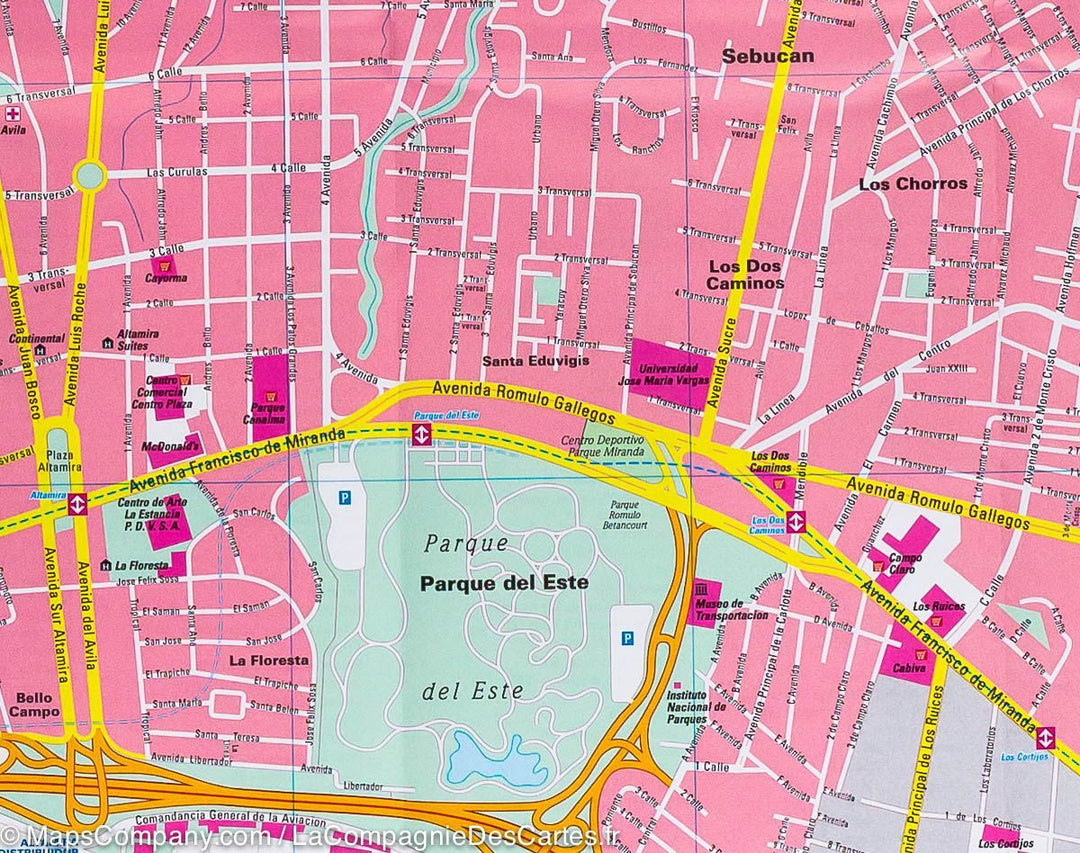 Plan détaillé - Caracas (Vénézuela) | Freytag & Berndt carte pliée Freytag & Berndt 